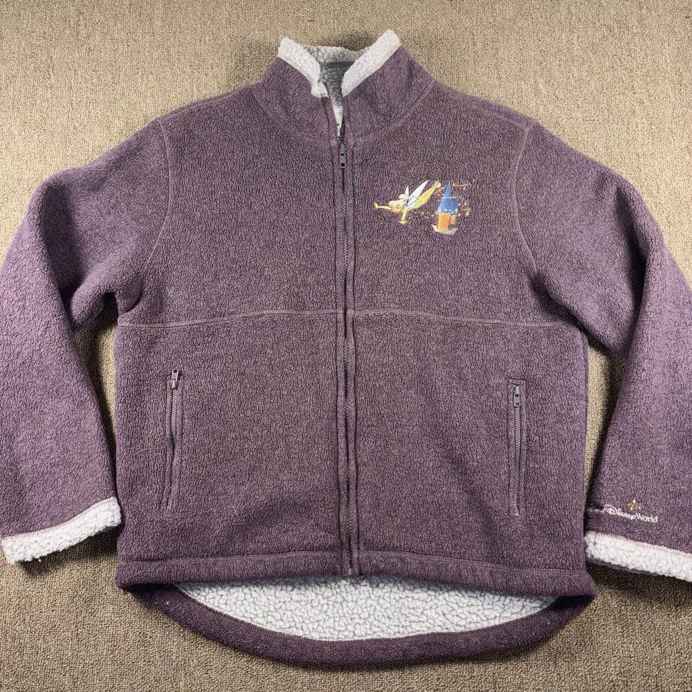 Disney Store Walt Disney World Tinker Bell Purple Full Zip Fleece, Size M